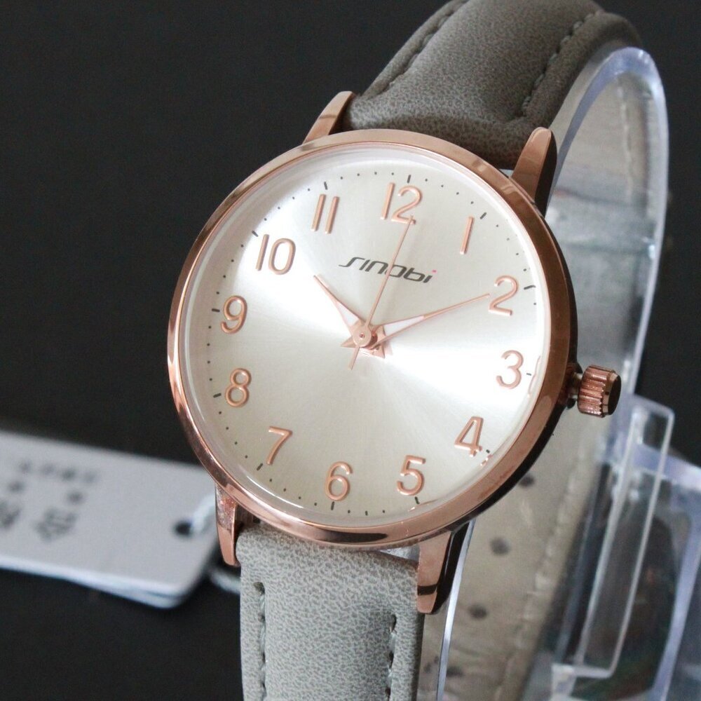 Ladies Easy Reader Dress Watch Silver Sunburst Dial Rose Gold-toned Case 30mm